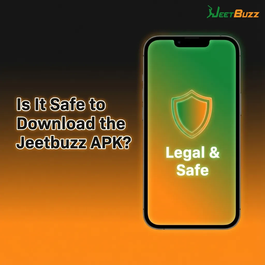 Illustration of a secure Jeetbuzz APK app on a smartphone, highlighting encryption, licensing, and safe mobile gambling in Pakistan